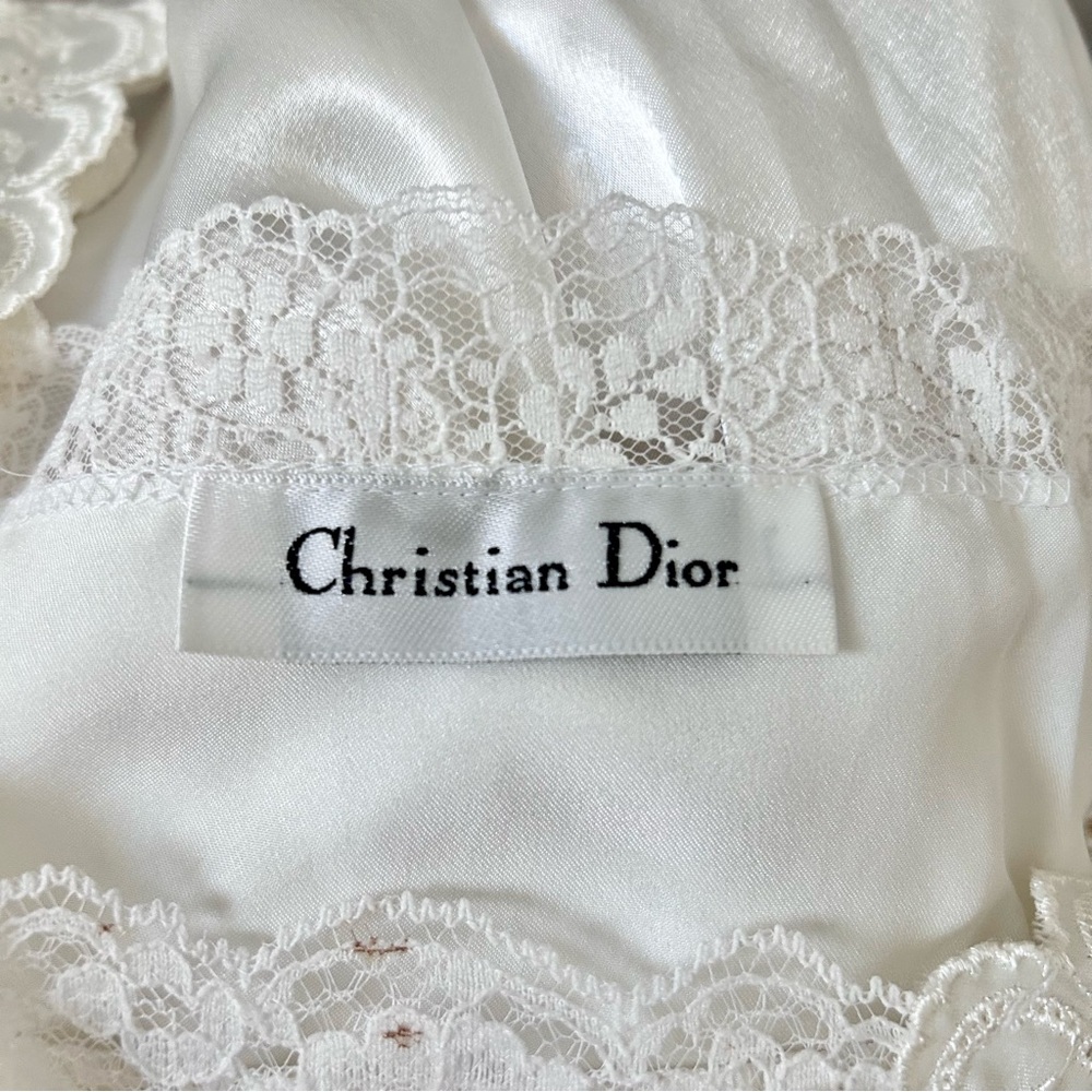 Vintage 80's NWT with defects Christian Dior Vintage Nightgown with Lace Details - Picture 10 of 11